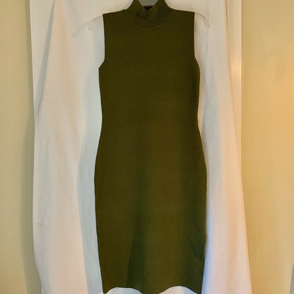 House of Harlow 1960 mock neck knit bodycon sleeveless midi dress - Picture 1 of 7